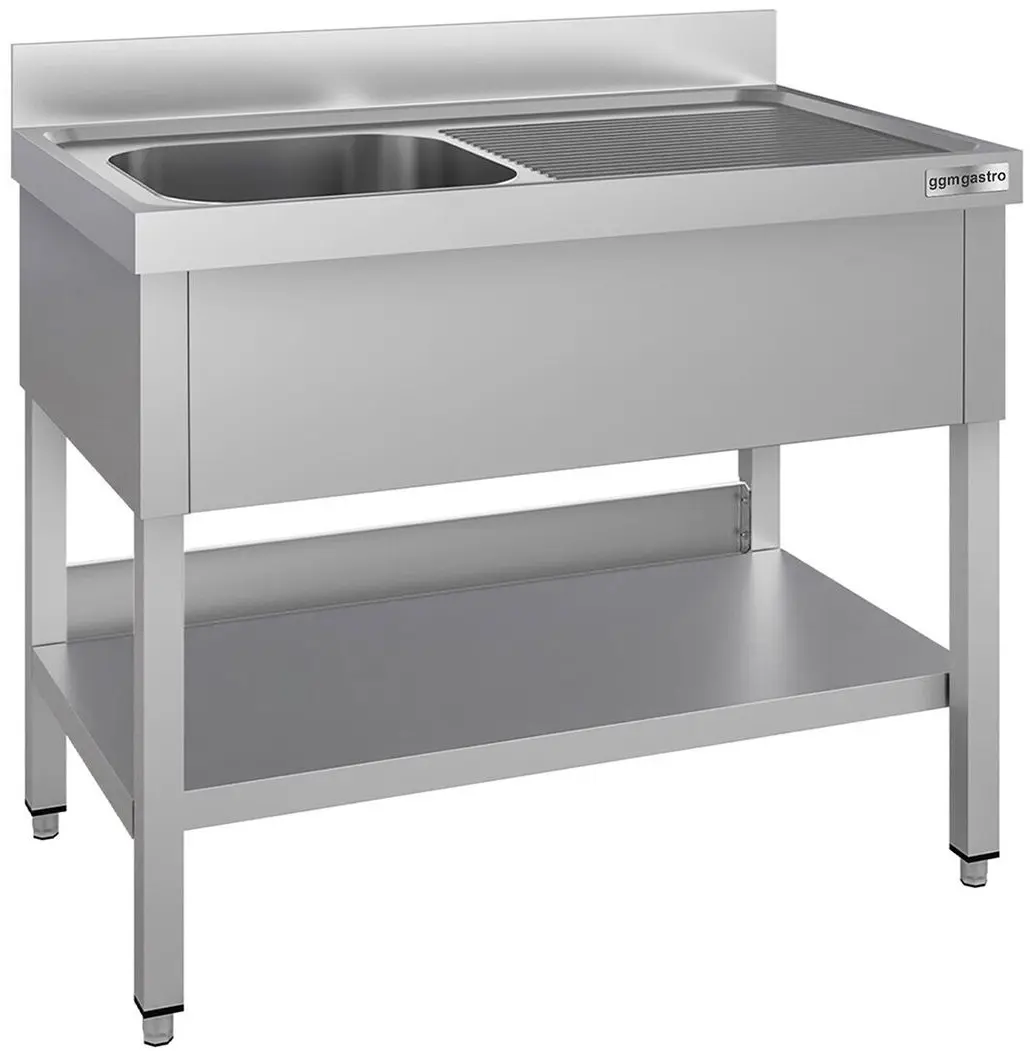 Стол с мойкой GGM Gastro STK107BL1#ECO (Inox)