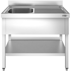 Стол с мойкой GGM Gastro STK107BL1 (Inox) Thumb