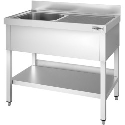 Стол с мойкой GGM Gastro STK107BL1 (Inox) Thumb