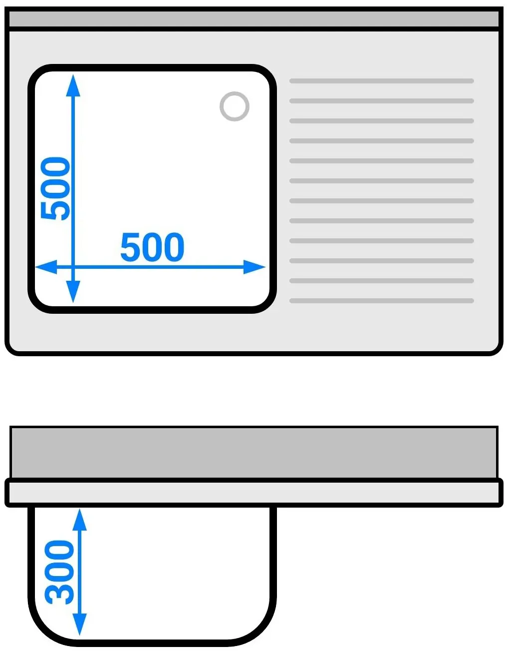 Стол с мойкой GGM Gastro STK107BL1 (Inox) - 9