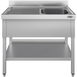 Стол с мойкой GGM Gastro STK107BR1#ECO (Inox) Thumb