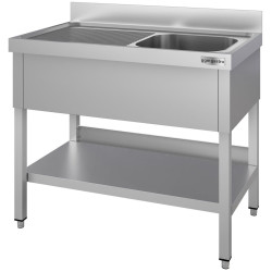 Стол с мойкой GGM Gastro STK107BR1#ECO (Inox) Thumb