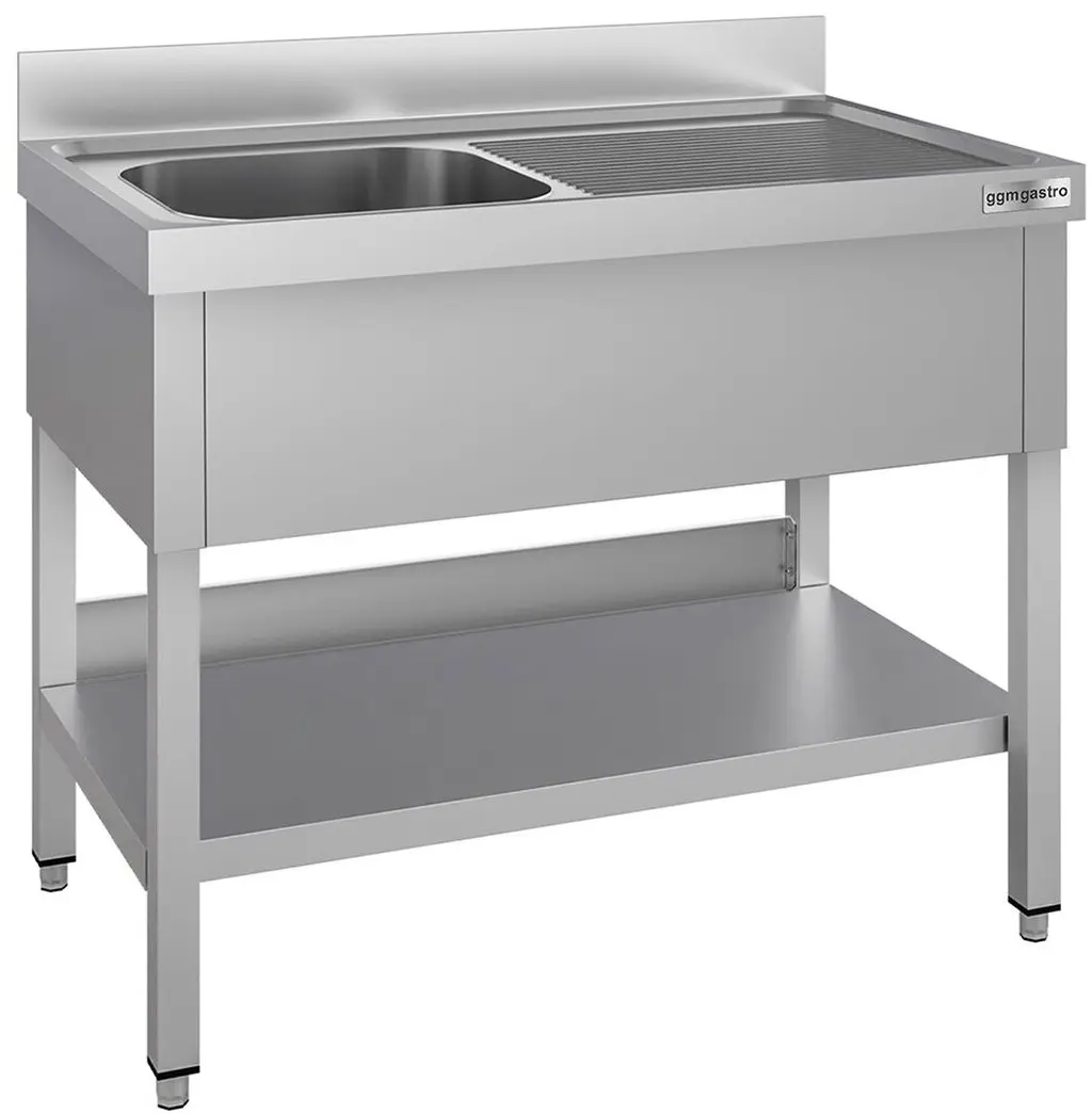 Стол с мойкой GGM Gastro STK126BL1#ECO (Inox)