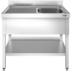 Стол с мойкой GGM Gastro STK126BR1 (Inox) Thumb
