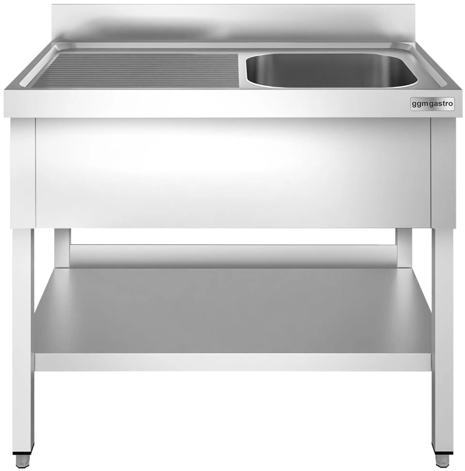 Стол с мойкой GGM Gastro STK126BR1 (Inox) - 2
