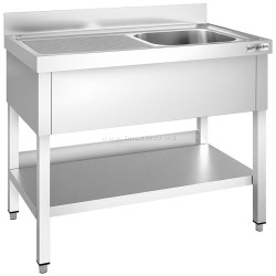 Стол с мойкой GGM Gastro STK126BR1 (Inox)