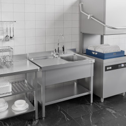 Стол с мойкой GGM Gastro STK126BR1 (Inox) Thumb