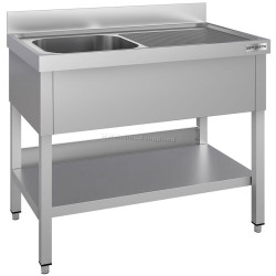 Стол с мойкой GGM Gastro STK127BL1#ECO (Inox)