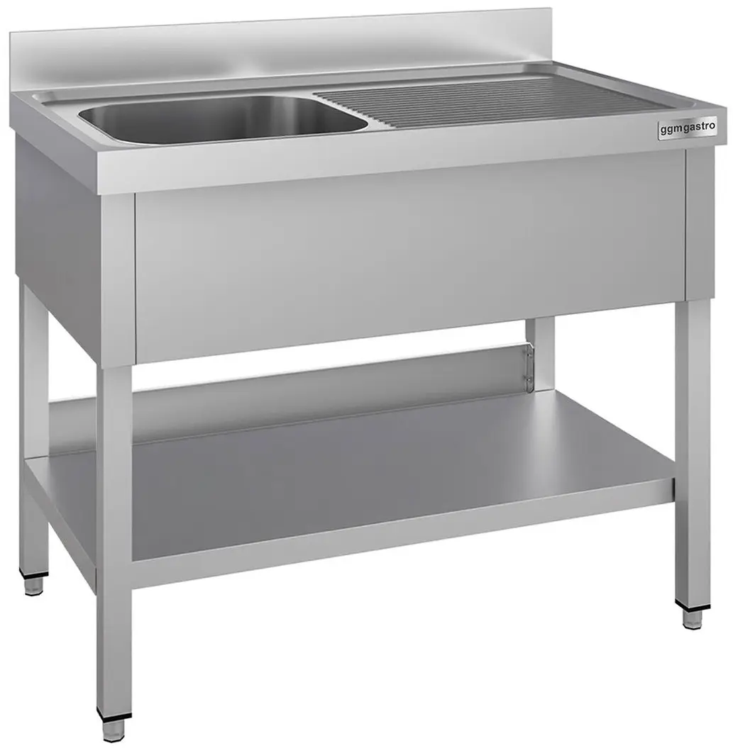 Стол с мойкой GGM Gastro STK127BL1#ECO (Inox)