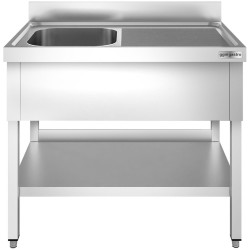 Стол с мойкой GGM Gastro STK127BL1 (Inox) Thumb