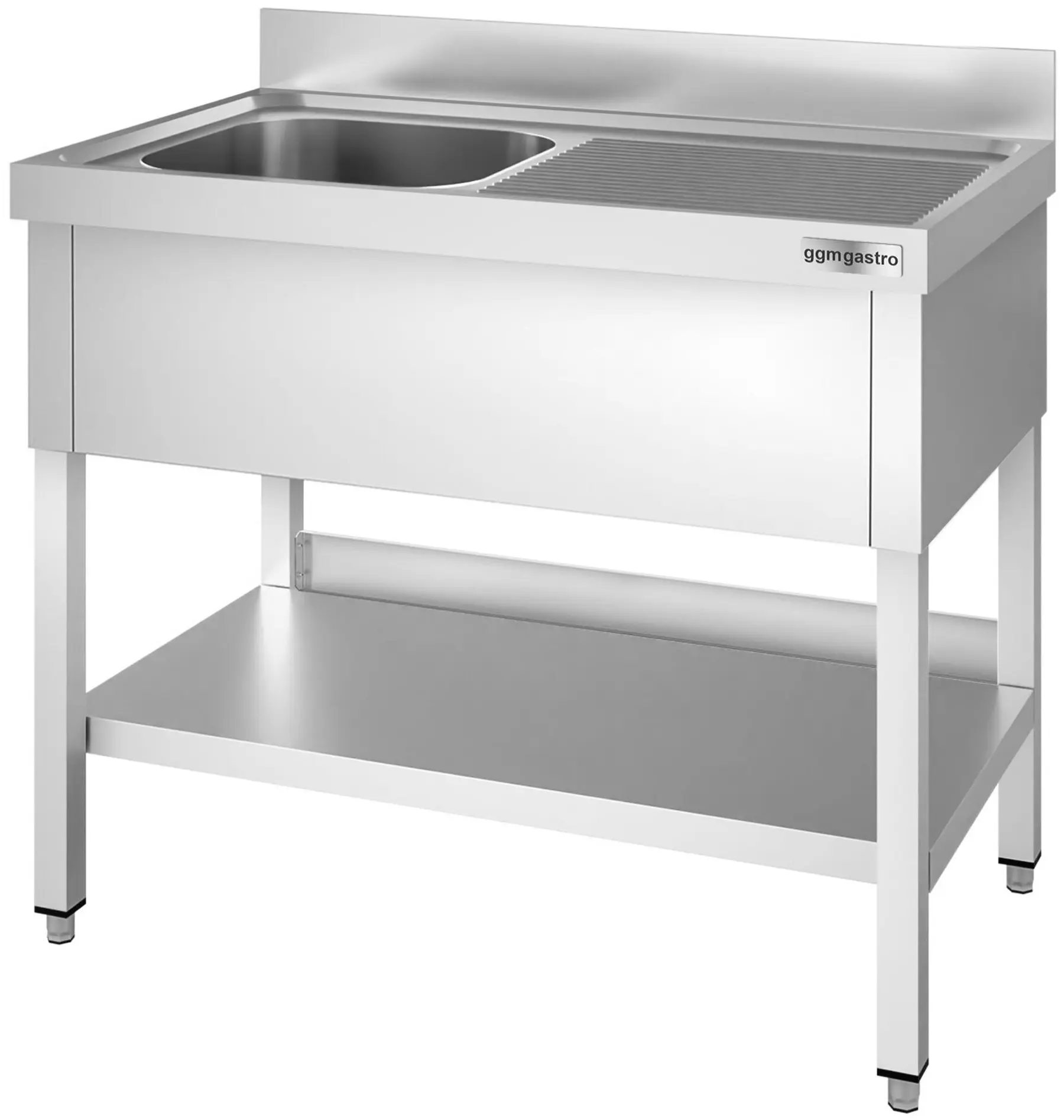 Стол с мойкой GGM Gastro STK127BL1 (Inox) - 3