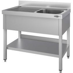 Стол с мойкой GGM Gastro STK127BR1#ECO (Inox) Thumb