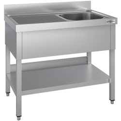 Стол с мойкой GGM Gastro STK127BR1#ECO (Inox)