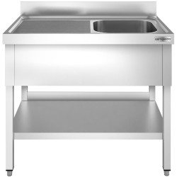 Стол с мойкой GGM Gastro STK127BR1 (Inox) Thumb