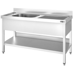 Стол с мойкой GGM Gastro STK146BL1 (Inox) Thumb