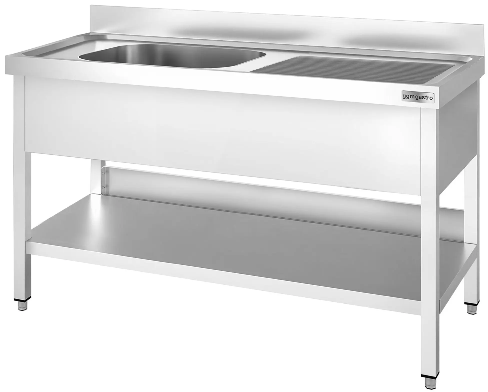 Стол с мойкой GGM Gastro STK146BL1 (Inox) - 3
