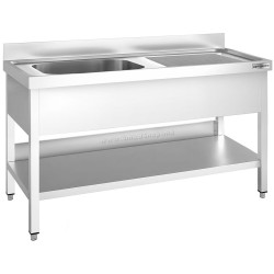Стол с мойкой GGM Gastro STK146BL1 (Inox)