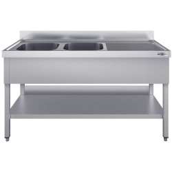 Masa cu chiuveta GGM Gastro STK146BL2#ECO (Inox) Thumb