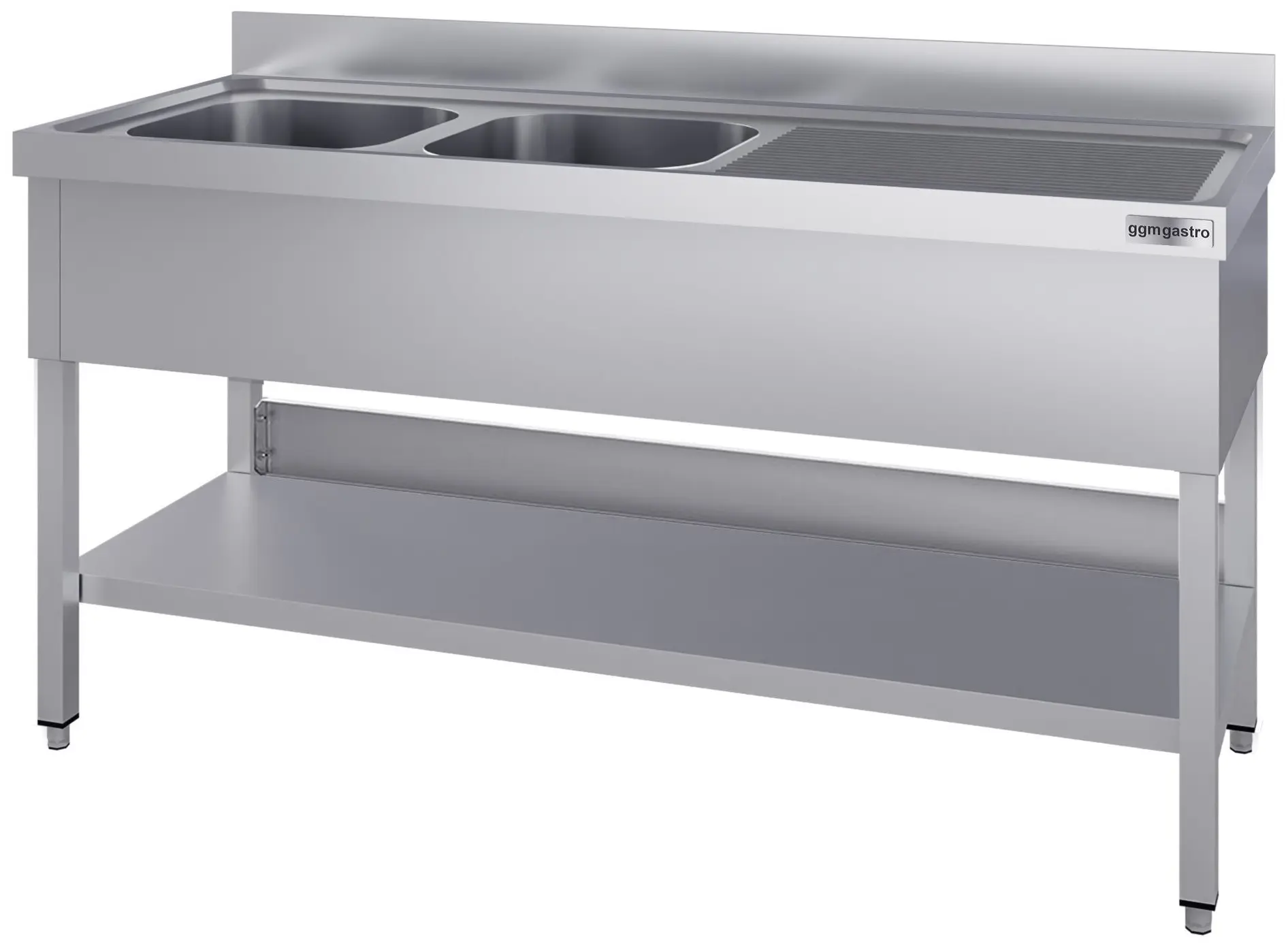 Masa cu chiuveta GGM Gastro STK146BL2#ECO (Inox) - 3