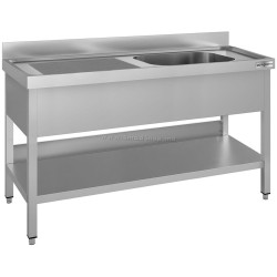 Стол с мойкой GGM Gastro STK146BR1#ECO (Inox)