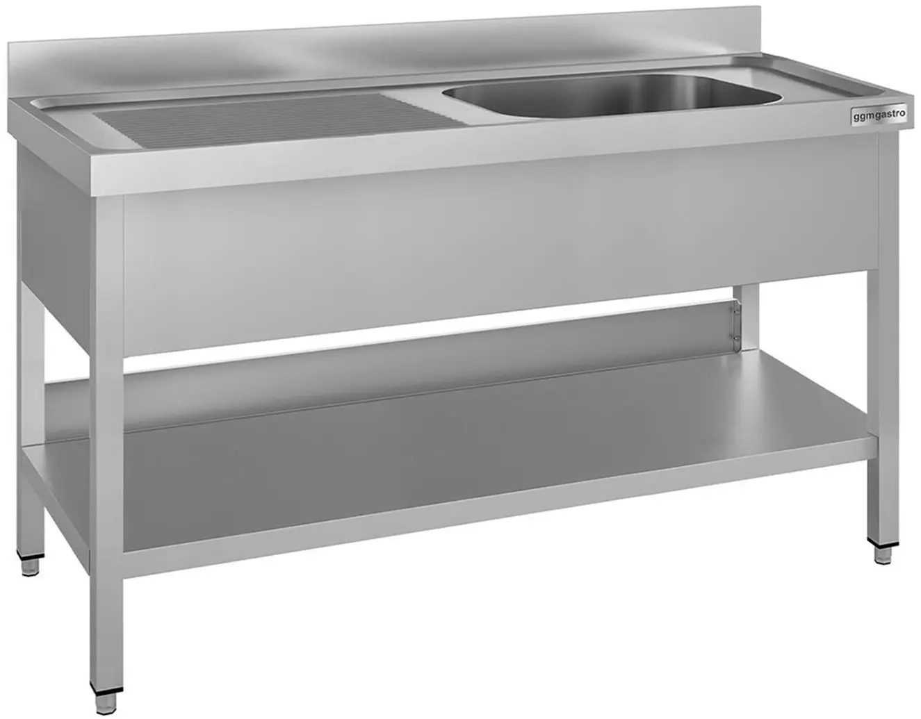 Стол с мойкой GGM Gastro STK146BR1#ECO (Inox)
