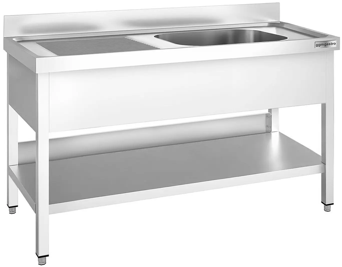 Стол с мойкой GGM Gastro STK146BR1 (Inox)