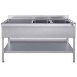 Masa cu chiuveta GGM Gastro STK146BR2#ECO (Inox) Thumb