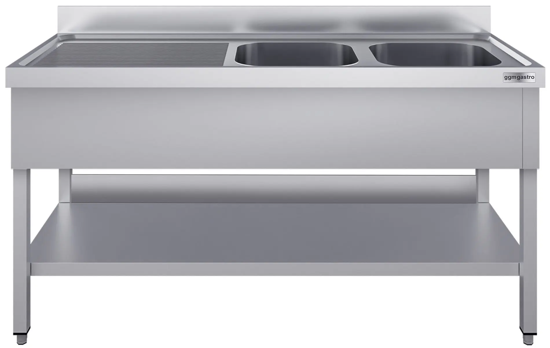 Masa cu chiuveta GGM Gastro STK146BR2#ECO (Inox) - 2