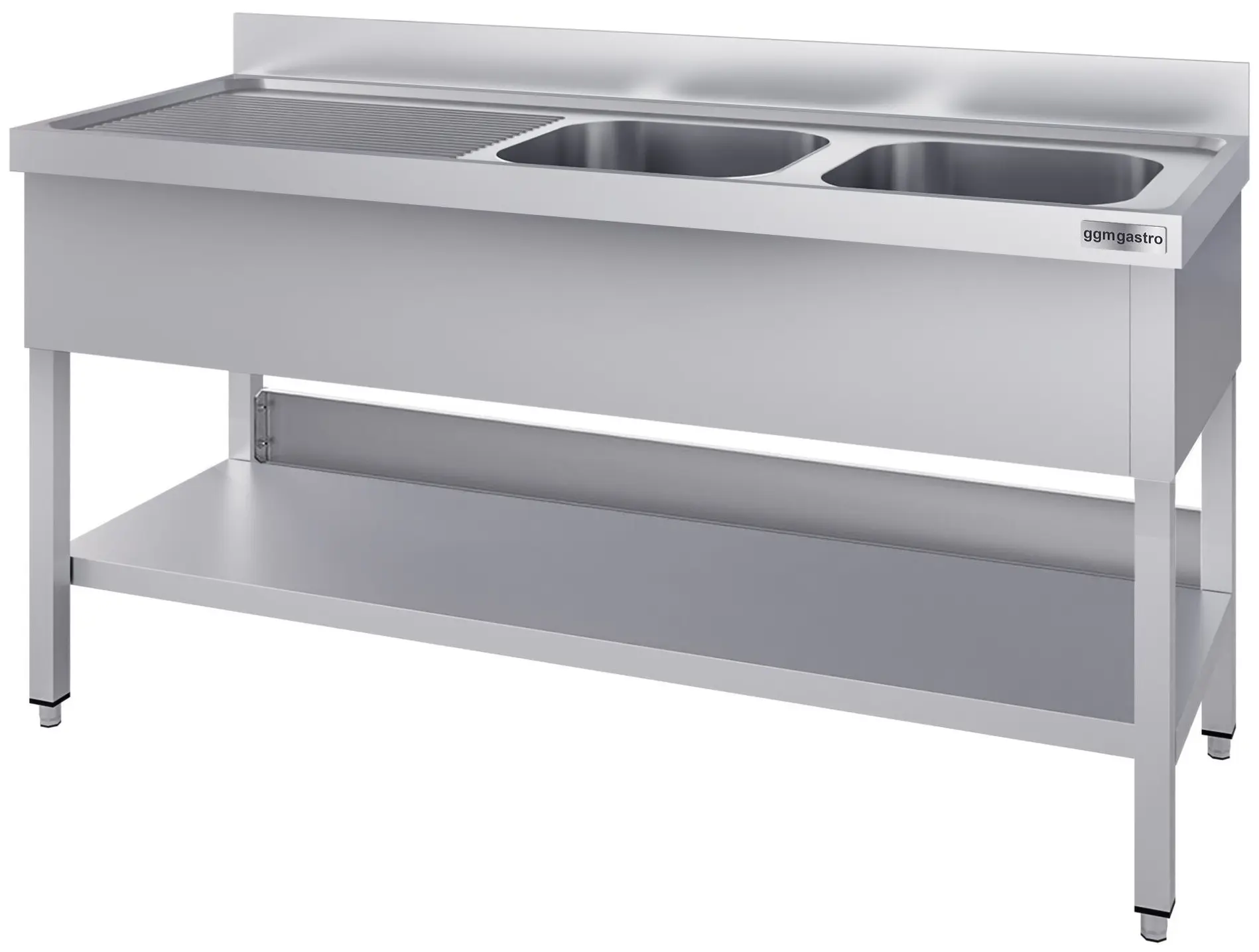 Masa cu chiuveta GGM Gastro STK146BR2#ECO (Inox) - 3