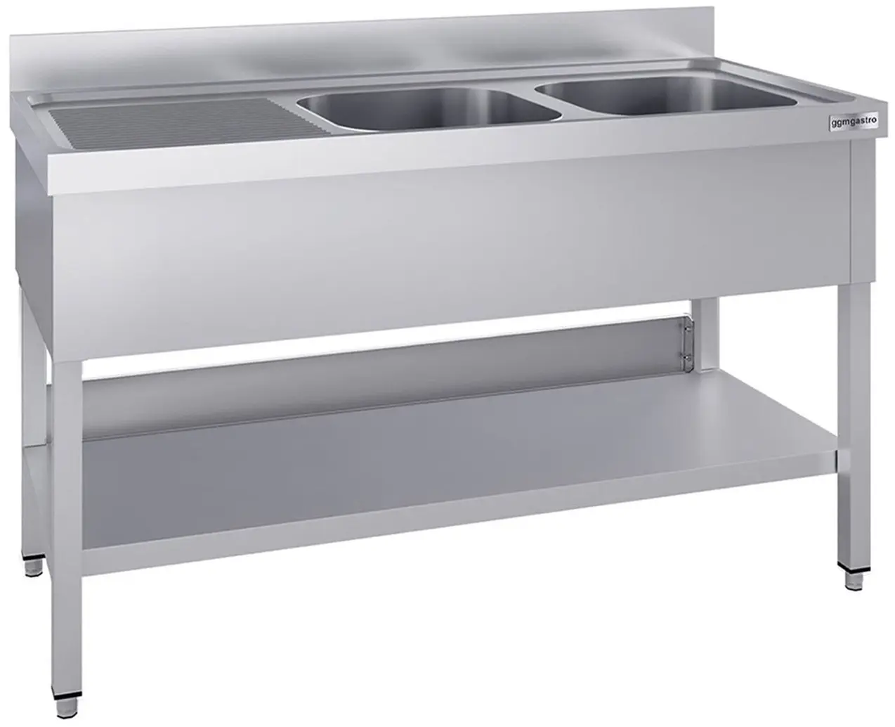 Masa cu chiuveta GGM Gastro STK146BR2#ECO (Inox)