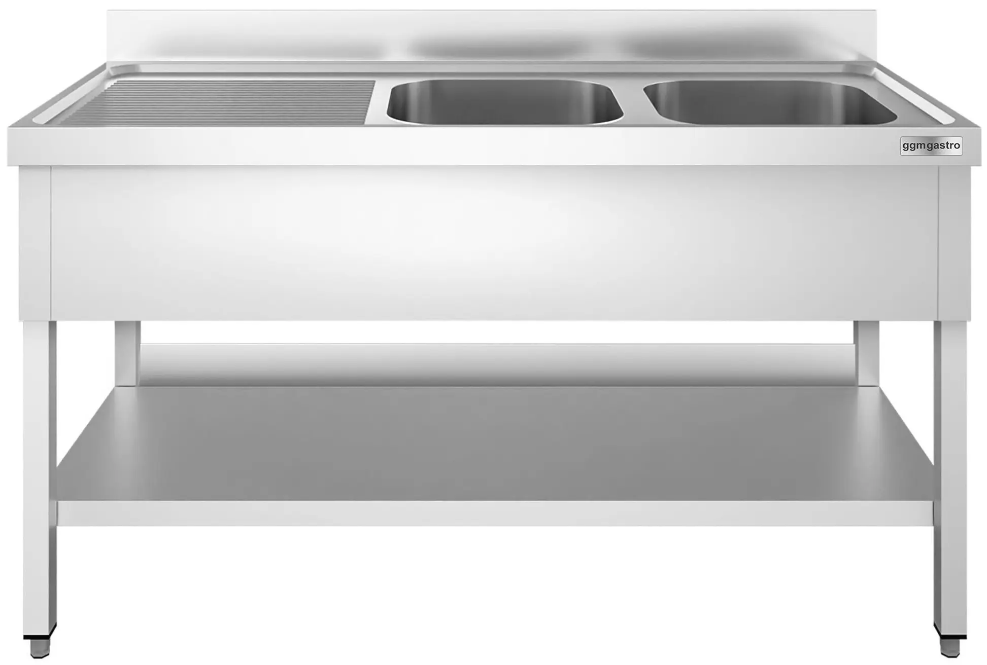 Стол с мойкой GGM Gastro STK146BR2 (Inox) - 2