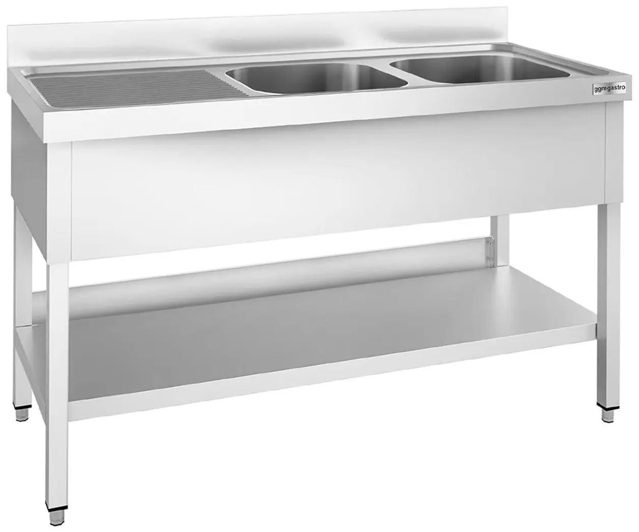 Стол с мойкой GGM Gastro STK146BR2 (Inox)