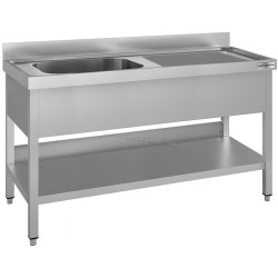 Стол с мойкой GGM Gastro STK147BL1#ECO (Inox)