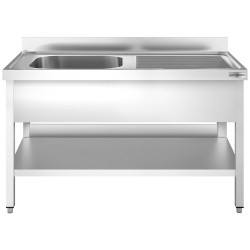 Стол с мойкой GGM Gastro STK147BL1 (Inox) Thumb