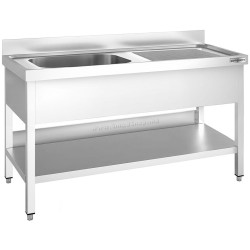 Стол с мойкой GGM Gastro STK147BL1 (Inox)