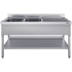 Masa cu chiuveta GGM Gastro STK147BL2#ECO (Inox) Thumb