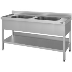 Стол с мойкой GGM Gastro STK147BM2#ECO (Inox) Thumb
