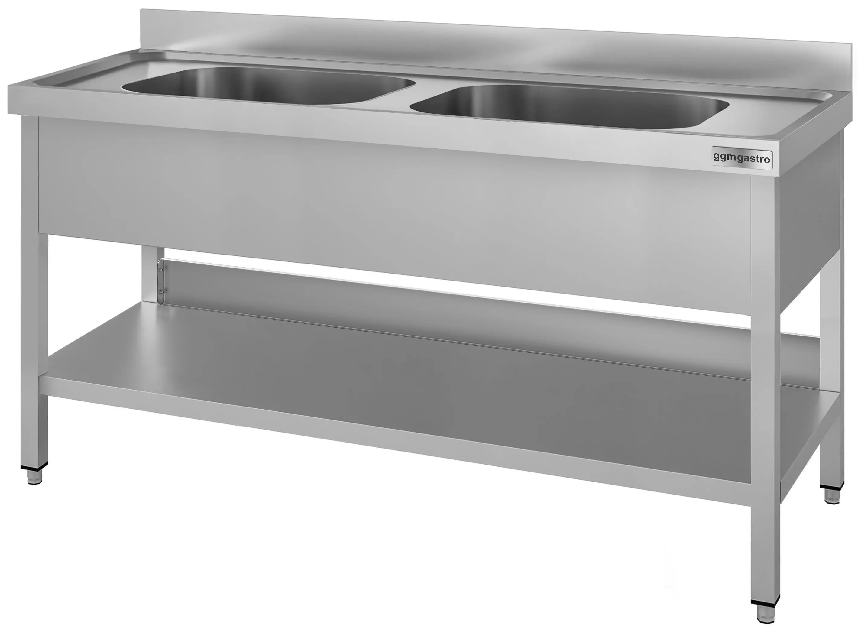 Стол с мойкой GGM Gastro STK147BM2#ECO (Inox) - 3