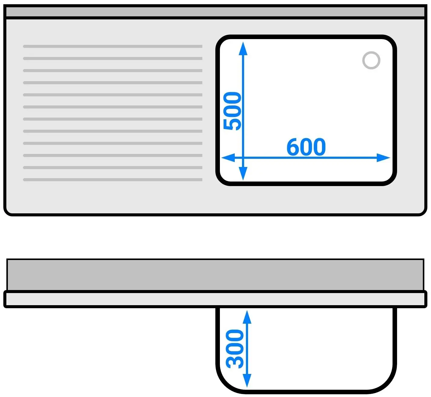 Стол с мойкой GGM Gastro STK147BR1#ECO (Inox) - 9