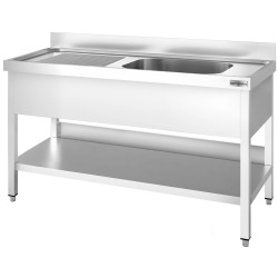 Стол с мойкой GGM Gastro STK147BR1 (Inox) Thumb