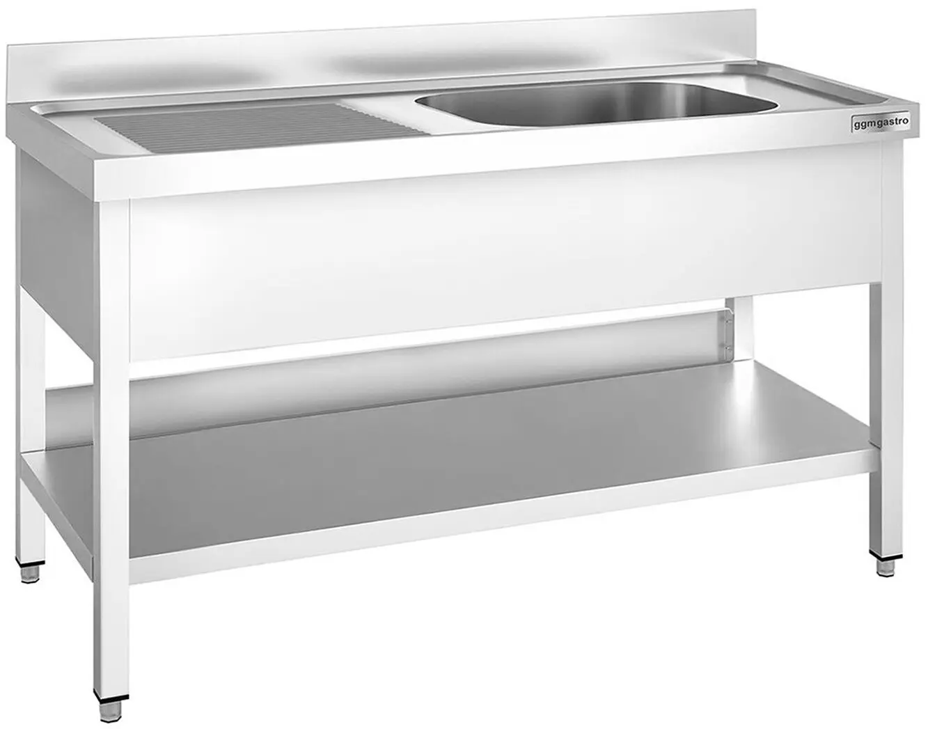 Стол с мойкой GGM Gastro STK147BR1 (Inox)