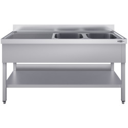 Masa cu chiuveta GGM Gastro STK147BR2#ECO (Inox) Thumb