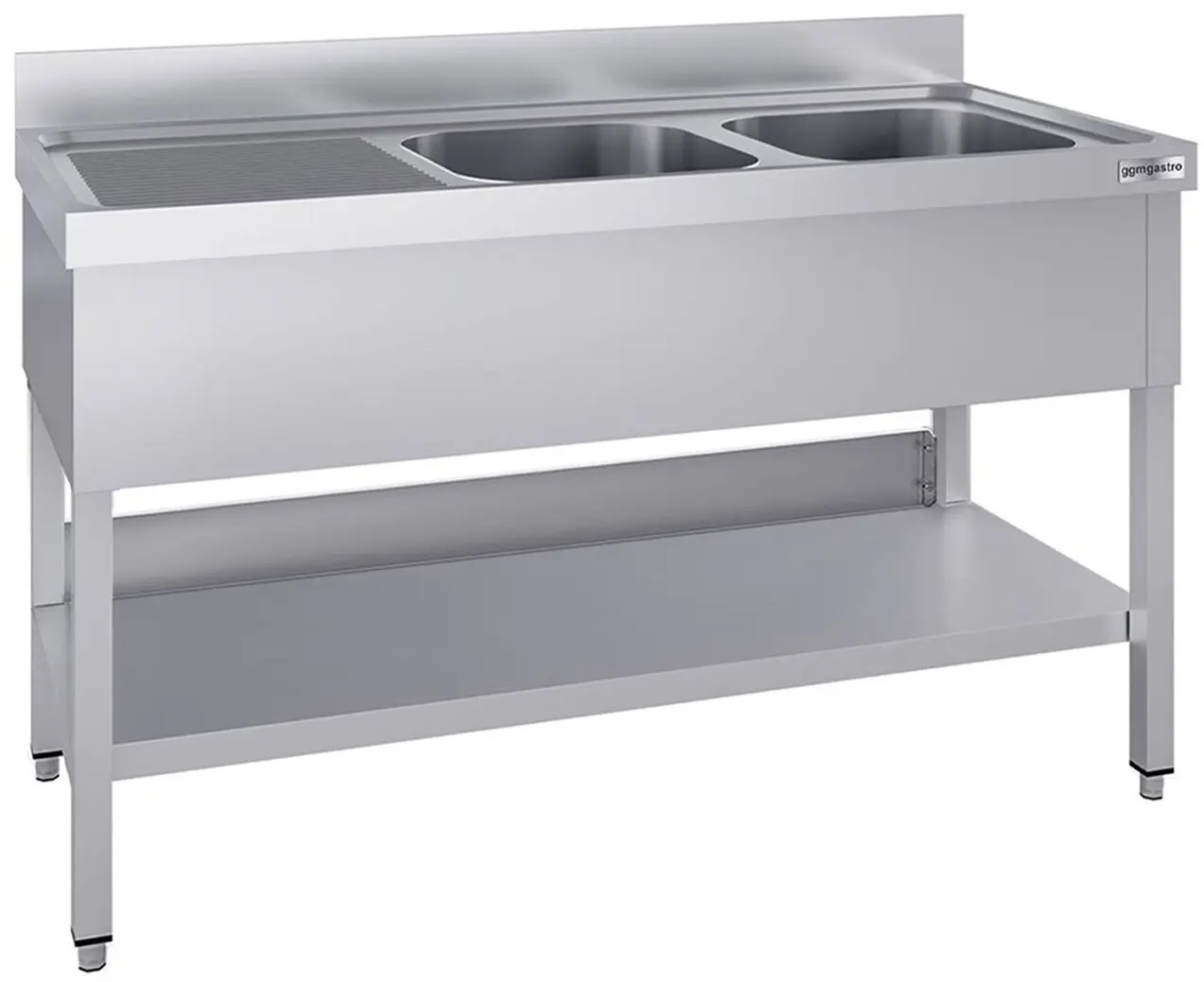 Masa cu chiuveta GGM Gastro STK147BR2#ECO (Inox)