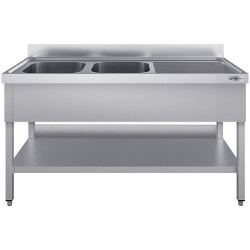 Стол с мойкой GGM Gastro STK166BL2#ECO (Inox) Thumb