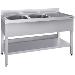 Стол с мойкой GGM Gastro STK166BL2#ECO (Inox)