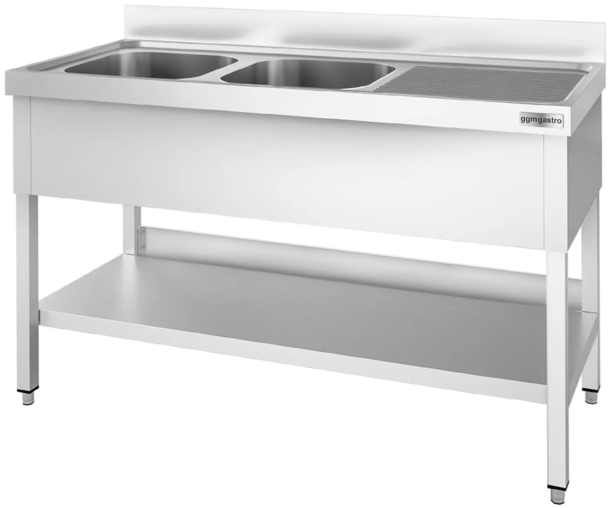 Стол с мойкой GGM Gastro STK166BL2 (Inox) - 3