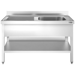 Стол с мойкой GGM Gastro STK166BR1 (Inox) Thumb