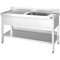 Стол с мойкой GGM Gastro STK166BR1 (Inox) Thumb