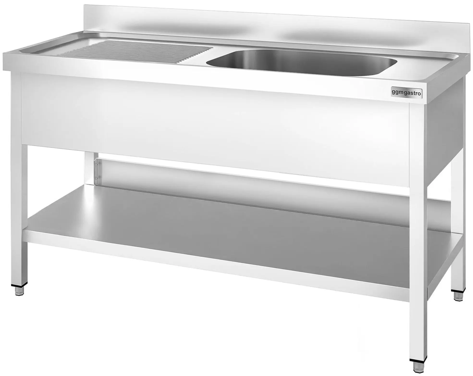 Стол с мойкой GGM Gastro STK166BR1 (Inox) - 3
