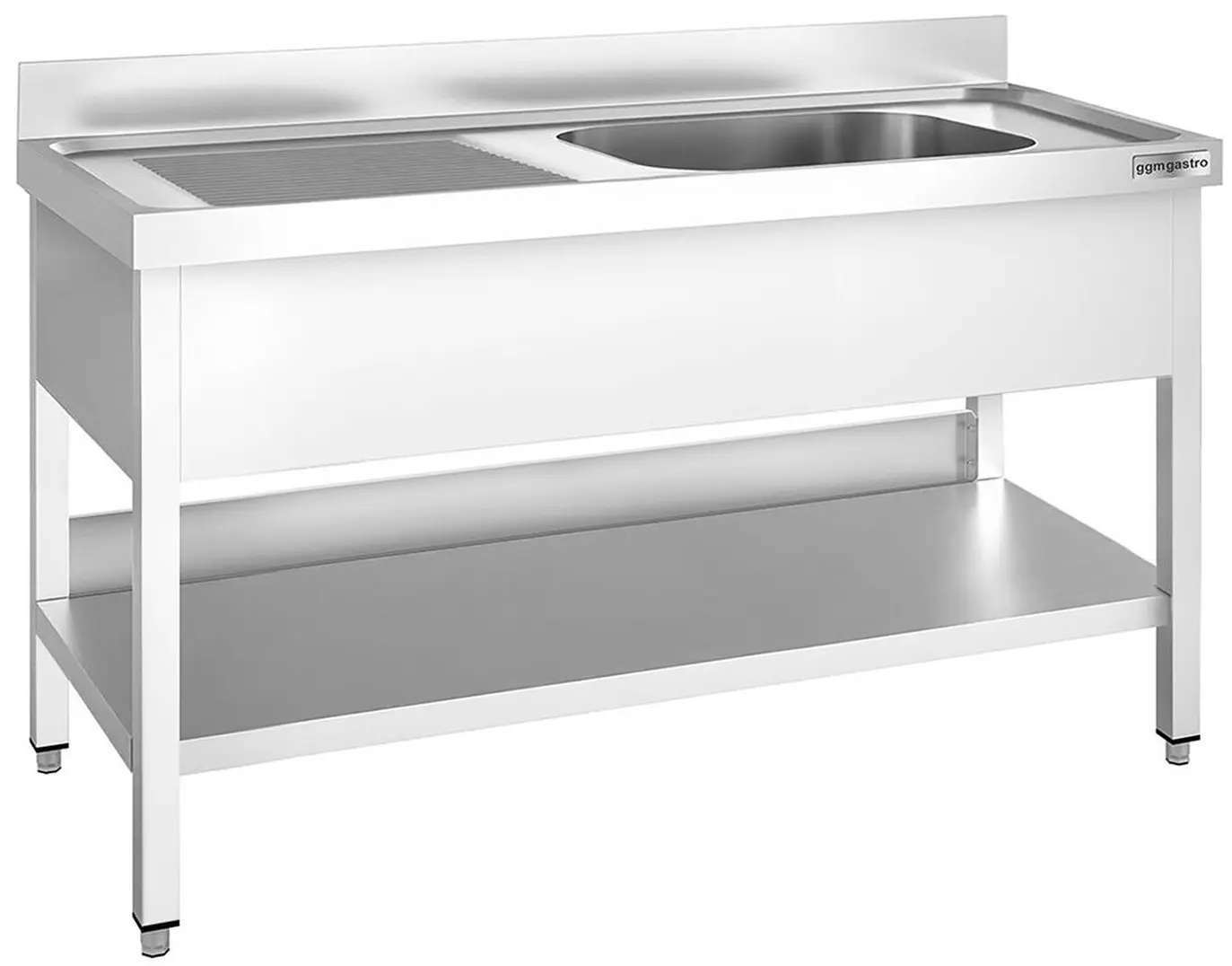 Стол с мойкой GGM Gastro STK166BR1 (Inox)